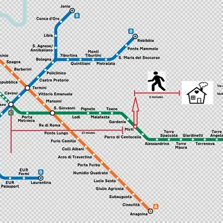 Casa Con Giardino A Roma, 2 Camere, Ideale Per Famiglie, 15 Minuti Dal Colosseo, 5 Minuti Da Mirti *